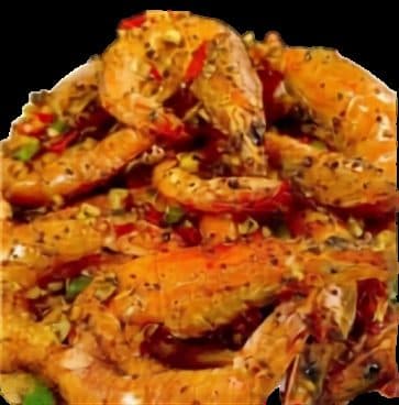 Gamba con sal y pimienta